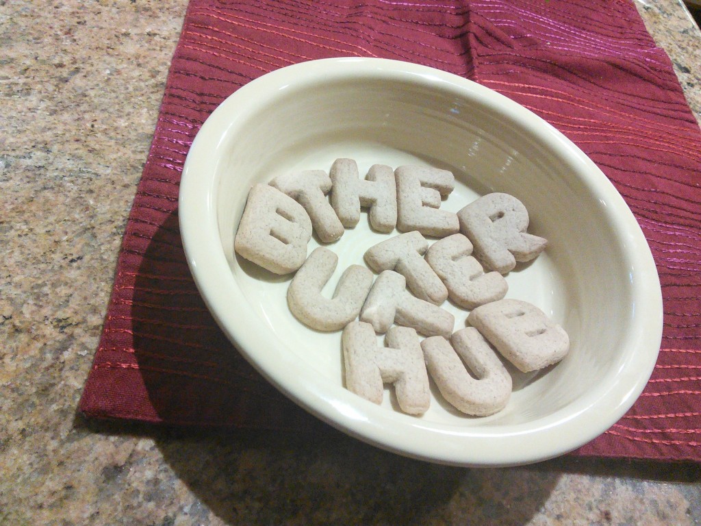 butter hub cookies spelled out