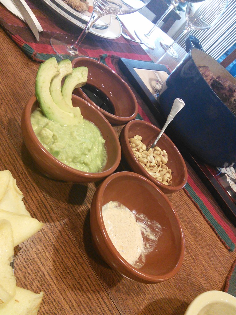 guacamole peanuts horseradish soy