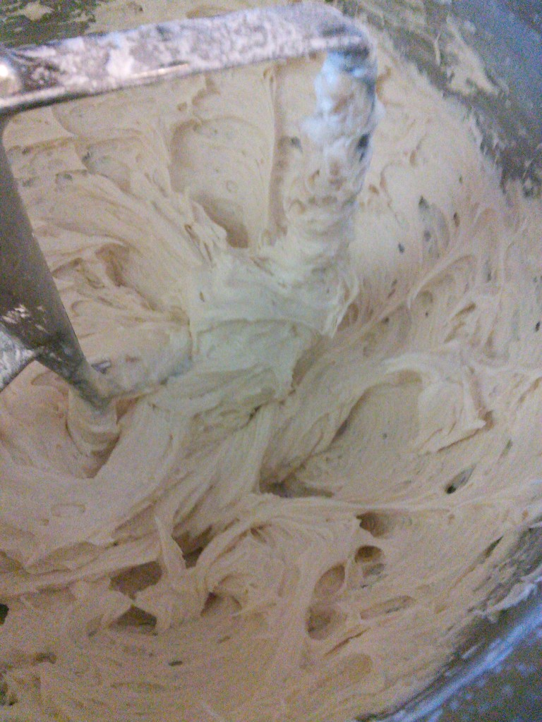 Whipped frosting layer