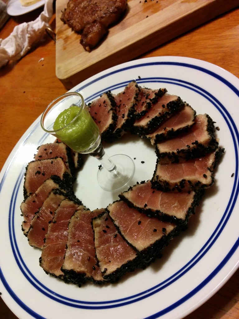 seared ahi steak wasabi