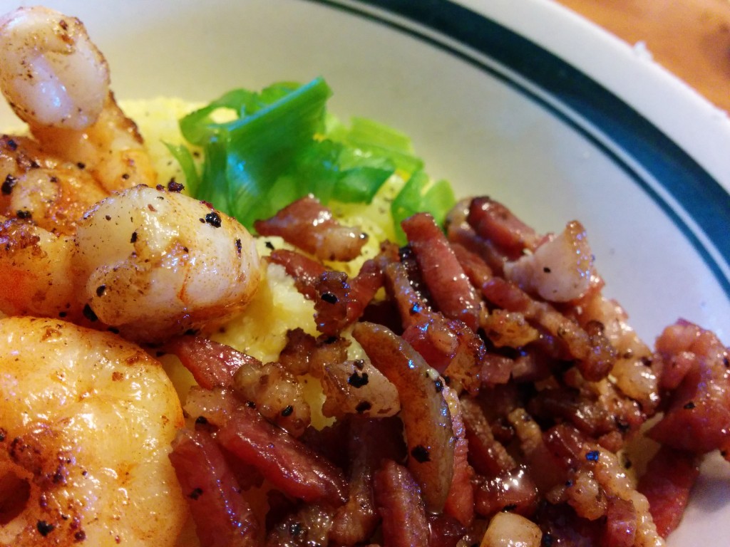 shrimp and grits scallions bacon